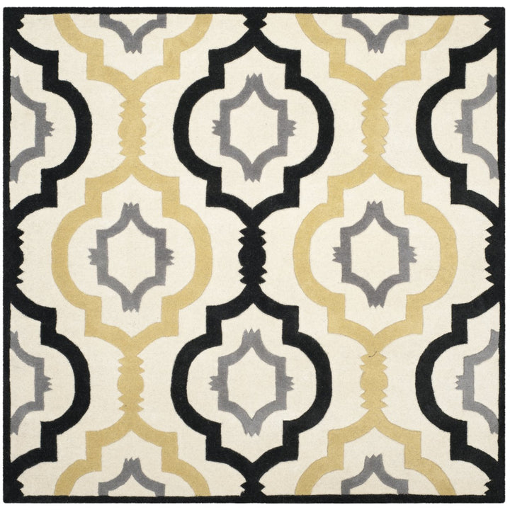 SAFAVIEH Chatham CHT747A Handmade Ivory / Multi Rug Image 1