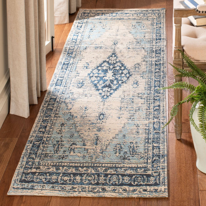 SAFAVIEH Classic Vintage Collection CLV113M Blue Rug Image 2