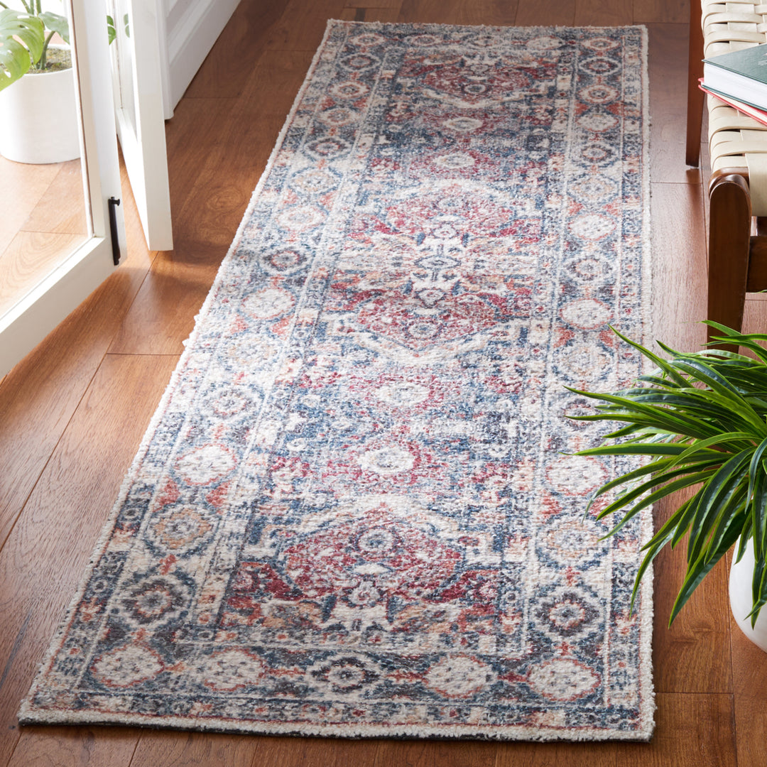 SAFAVIEH Classic Vintage CLV203M Handmade Blue / Red Rug Image 3