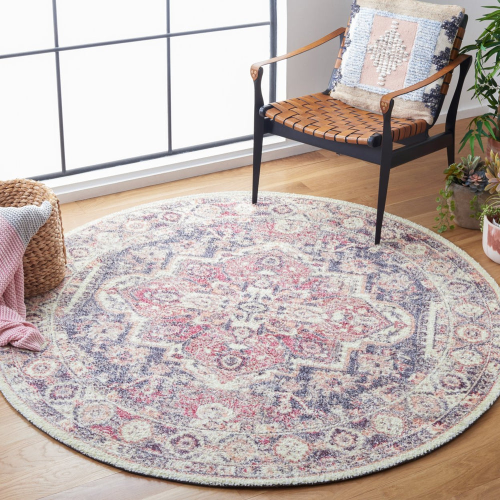 SAFAVIEH Classic Vintage CLV203Q Handmade Red / Blue Rug Image 2