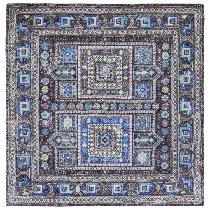 SAFAVIEH Classic Vintage CLV205W Handmade Sage /Blue Rug Image 6