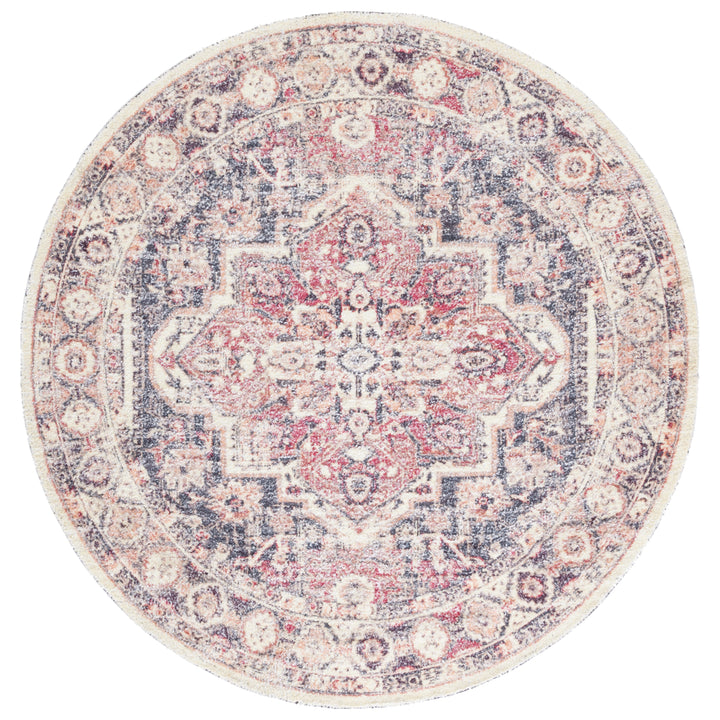 SAFAVIEH Classic Vintage CLV203Q Handmade Red / Blue Rug Image 4