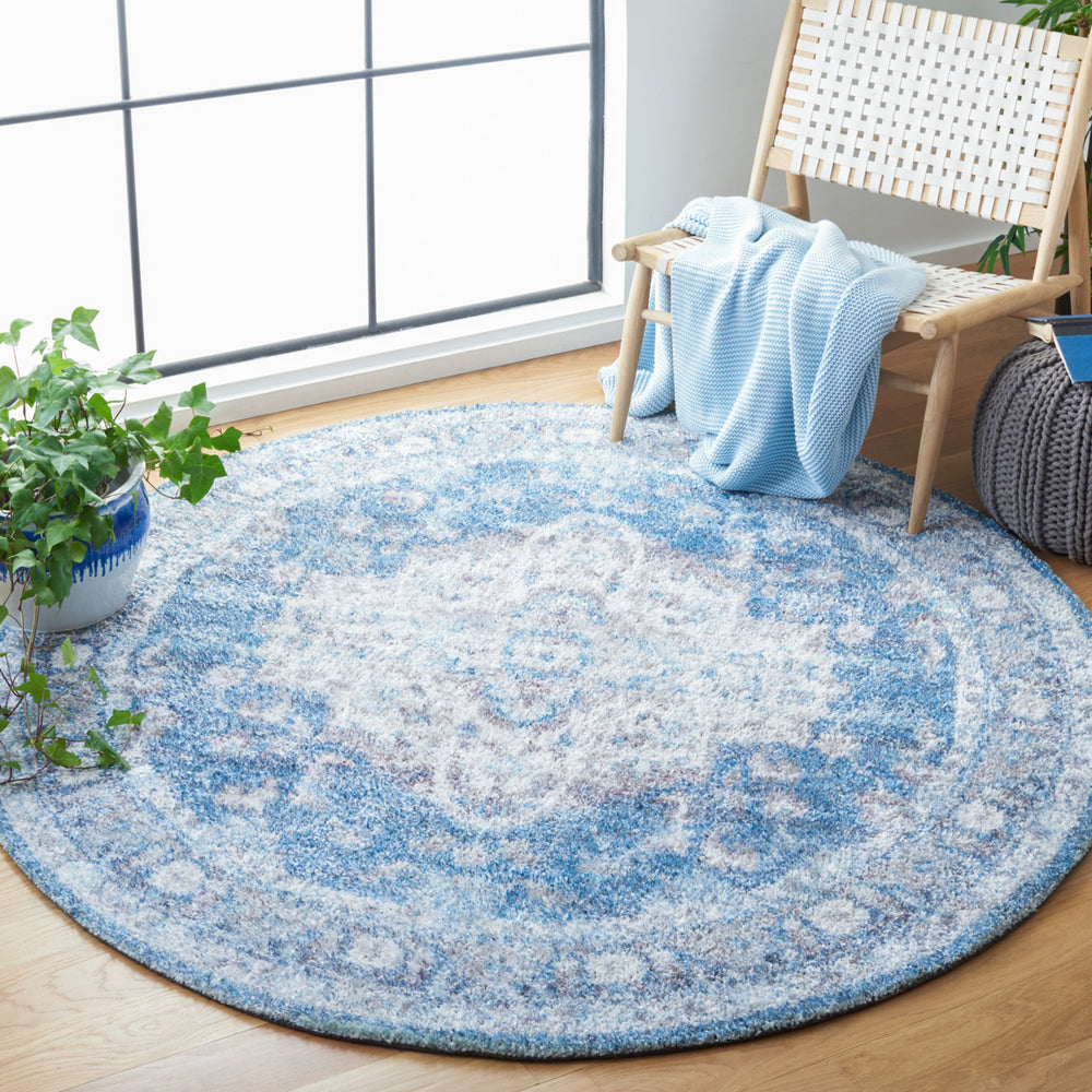 SAFAVIEH Classic Vintage CLV206M Handmade Blue /Grey Rug Image 2