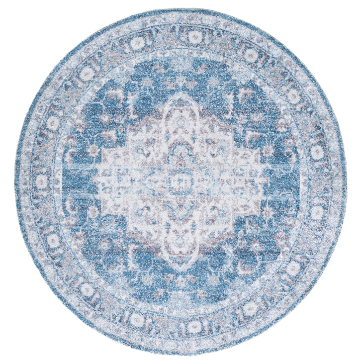 SAFAVIEH Classic Vintage CLV206M Handmade Blue /Grey Rug Image 4