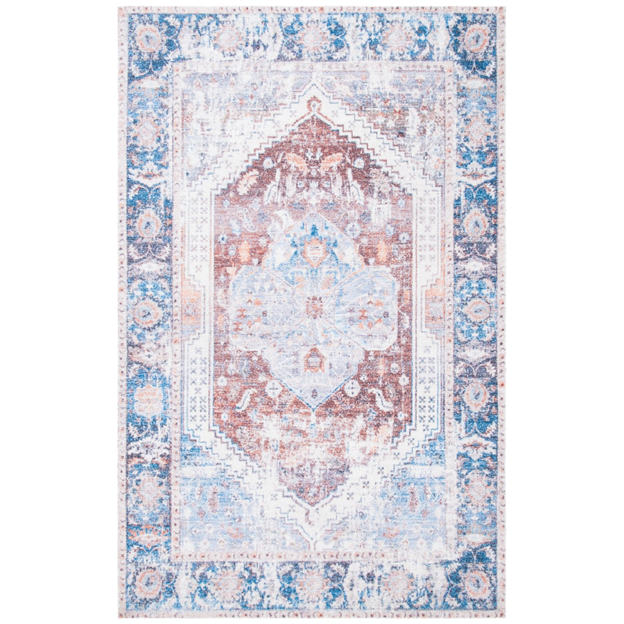 SAFAVIEH Classic Vintage CLV207P Handmade Rust /Blue Rug Image 1