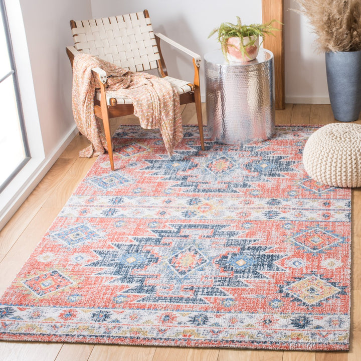 SAFAVIEH Classic Vintage CLV208M Handmade Blue /Rust Rug Image 1