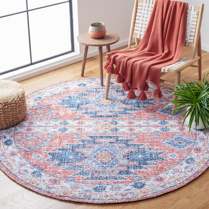 SAFAVIEH Classic Vintage CLV208M Handmade Blue /Rust Rug Image 2