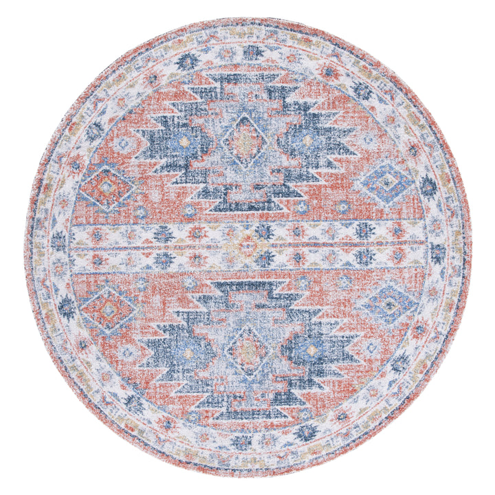 SAFAVIEH Classic Vintage CLV208M Handmade Blue /Rust Rug Image 4