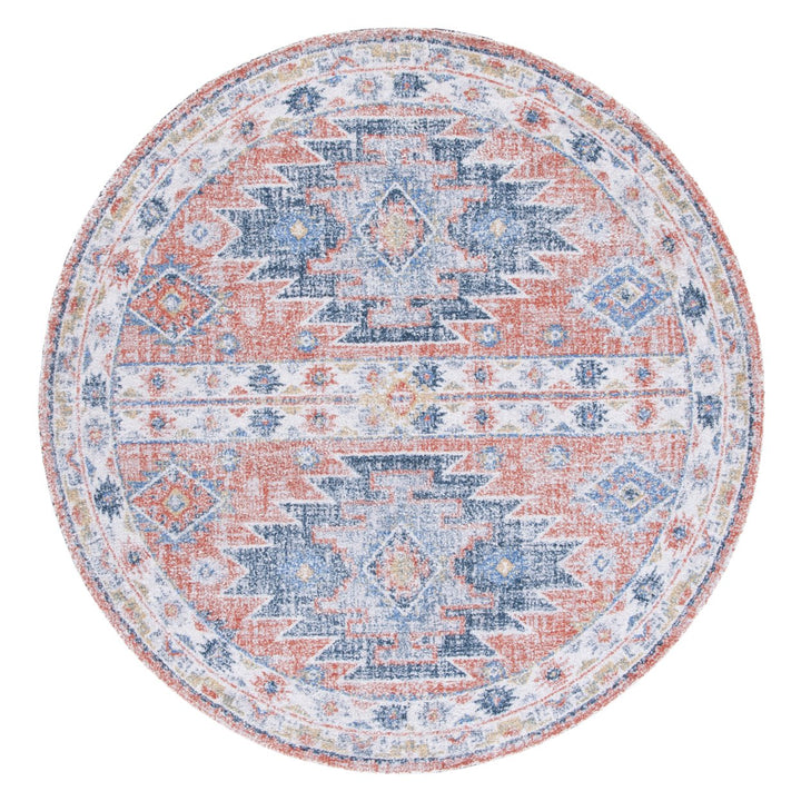 SAFAVIEH Classic Vintage CLV208M Handmade Blue /Rust Rug Image 1