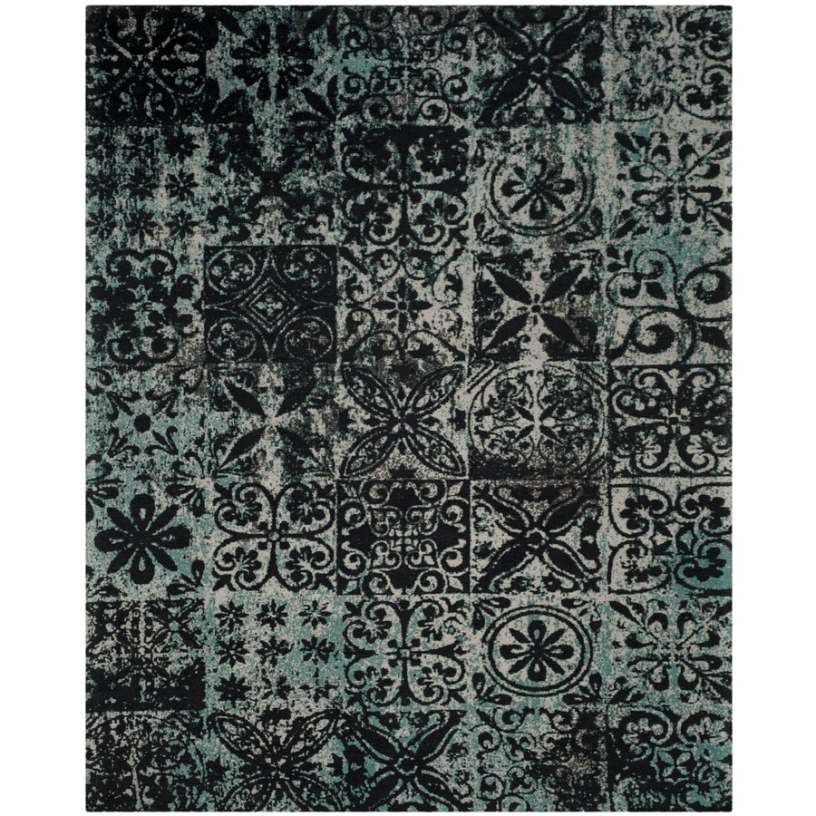 SAFAVIEH Classic Vintage CLV221A Teal / Black Rug Image 1