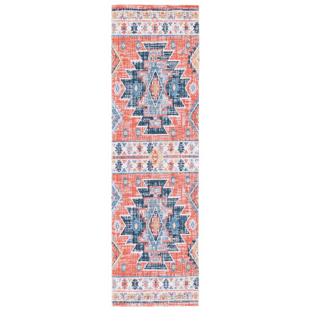 SAFAVIEH Classic Vintage CLV208M Handmade Blue /Rust Rug Image 1