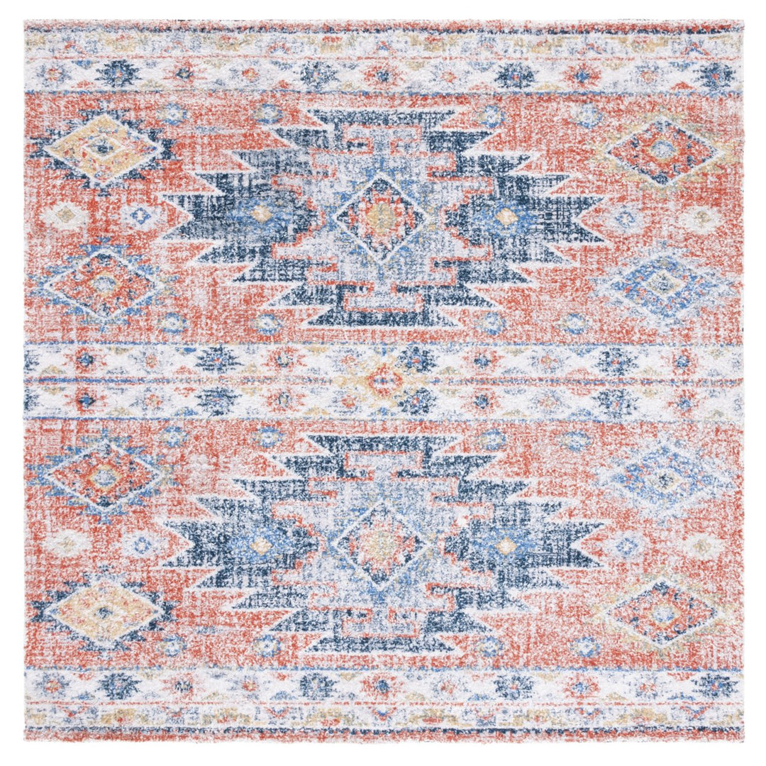 SAFAVIEH Classic Vintage CLV208M Handmade Blue /Rust Rug Image 1