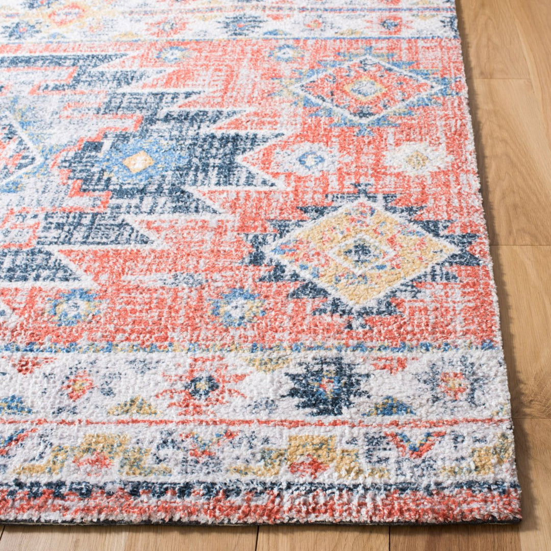 SAFAVIEH Classic Vintage CLV208M Handmade Blue /Rust Rug Image 7