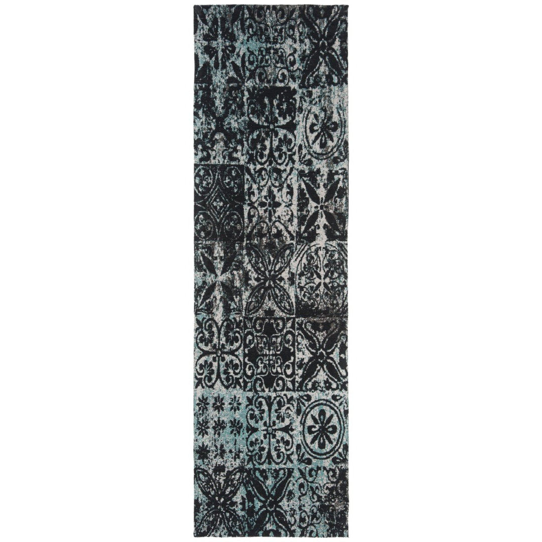 SAFAVIEH Classic Vintage CLV221A Teal / Black Rug Image 1