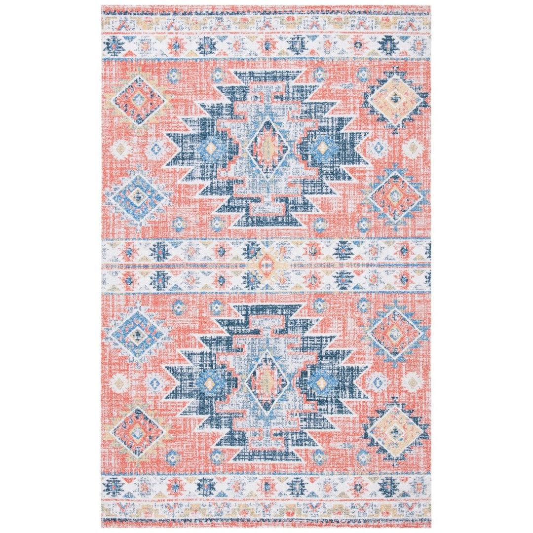 SAFAVIEH Classic Vintage CLV208M Handmade Blue /Rust Rug Image 1