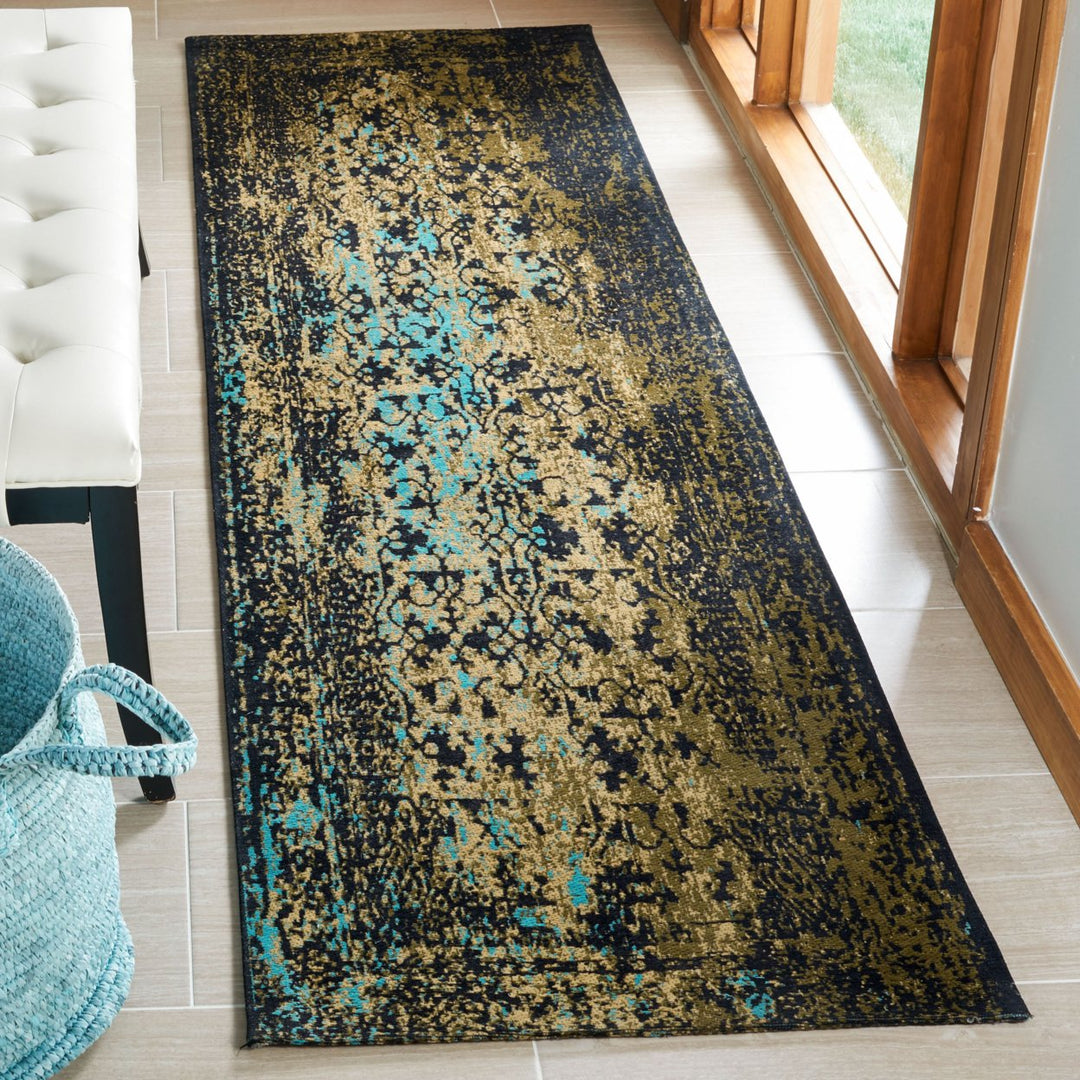 SAFAVIEH Classic Vintage CLV223B Black / Olive Rug Image 3