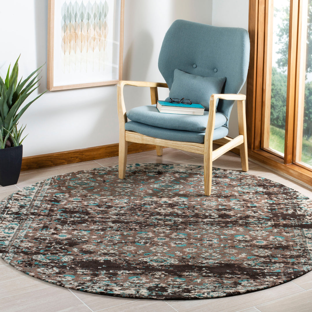 SAFAVIEH Classic Vintage CLV226A Teal / Beige Rug Image 2