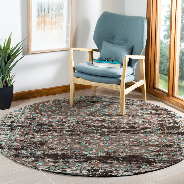 SAFAVIEH Classic Vintage CLV226A Teal / Beige Rug Image 2