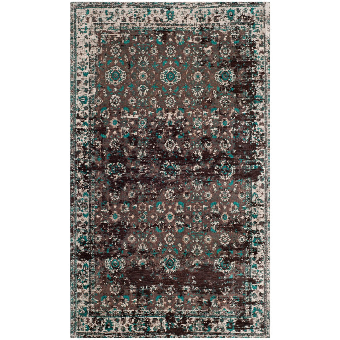 SAFAVIEH Classic Vintage CLV226A Teal / Beige Rug Image 8