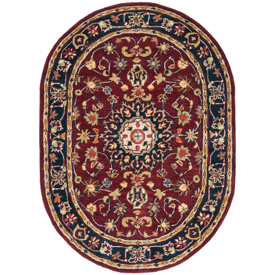 SAFAVIEH Classic CL362A Handmade Burgundy / Navy Rug Image 10