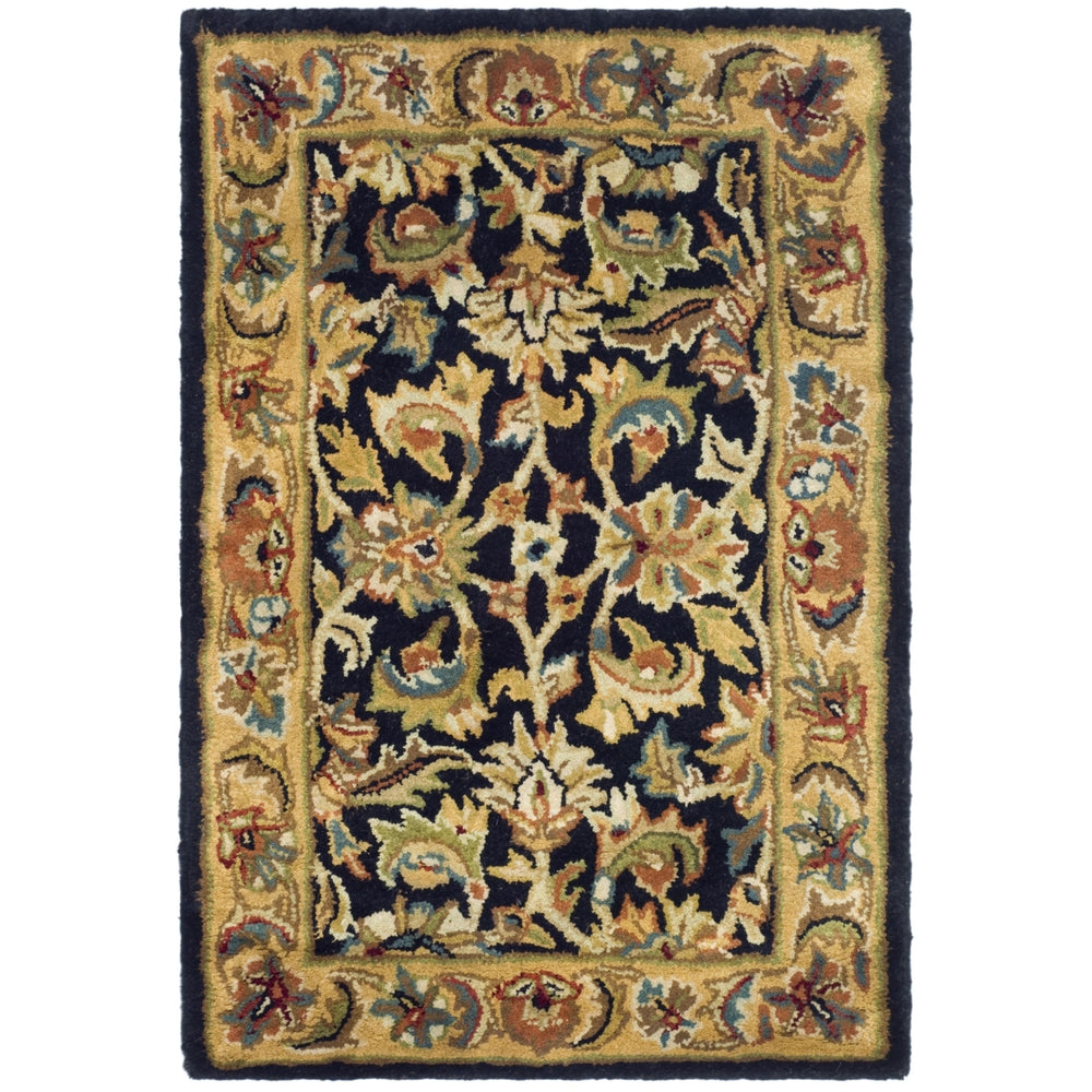 SAFAVIEH Classic CL758B Handmade Black / Gold Rug Image 2