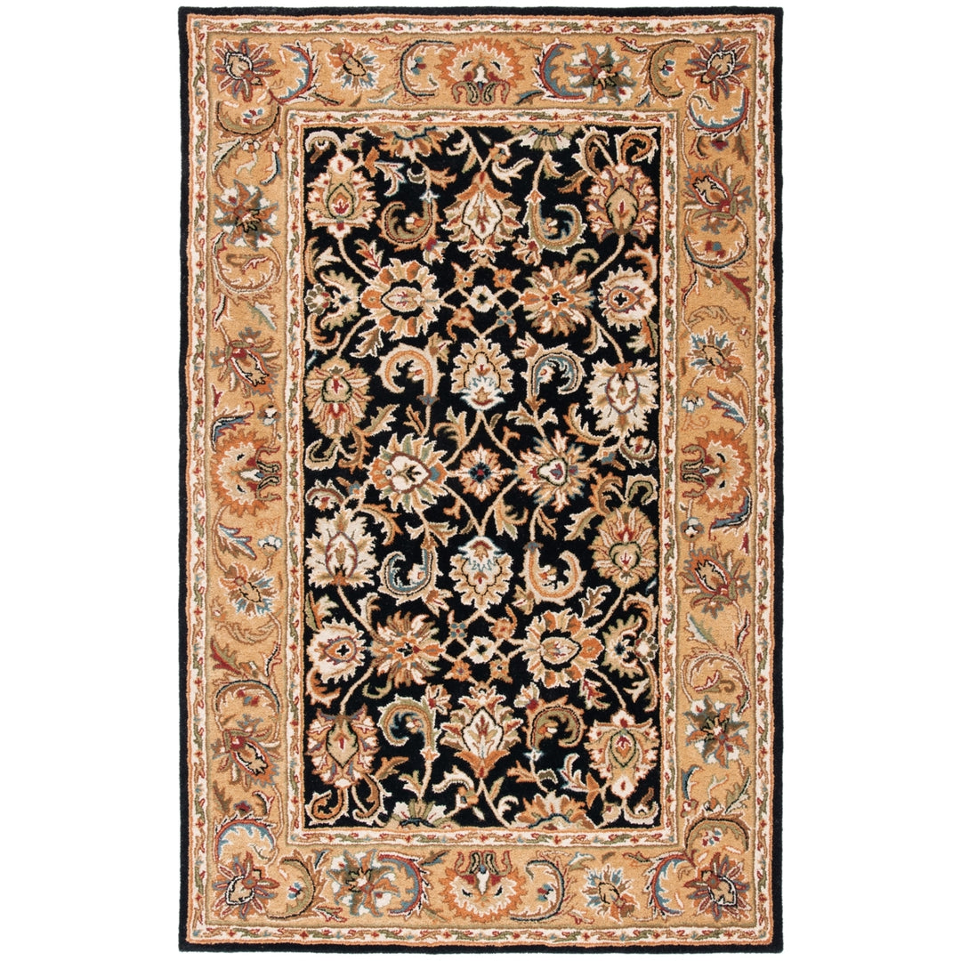 SAFAVIEH Classic CL758B Handmade Black / Gold Rug Image 6