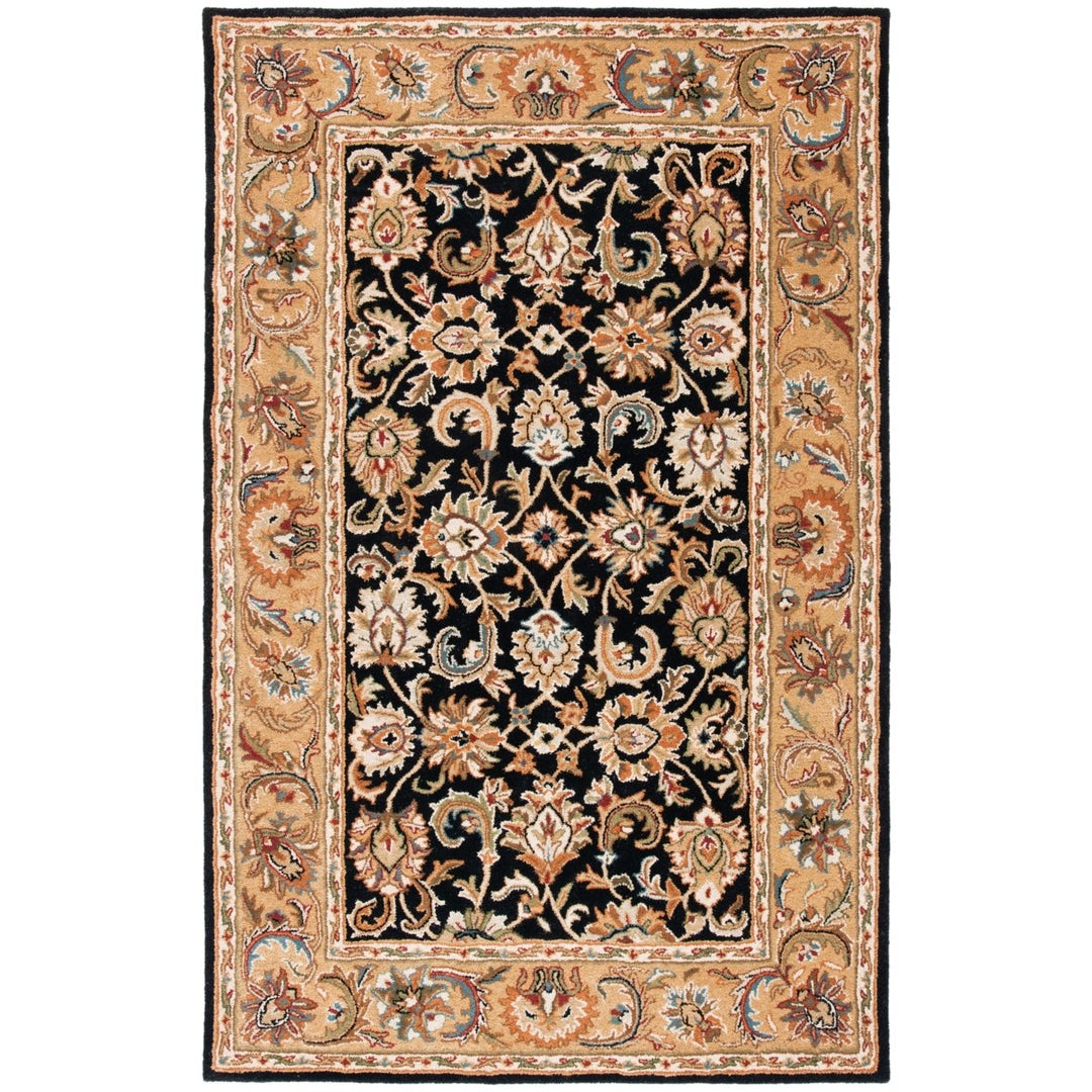 SAFAVIEH Classic CL758B Handmade Black / Gold Rug Image 1