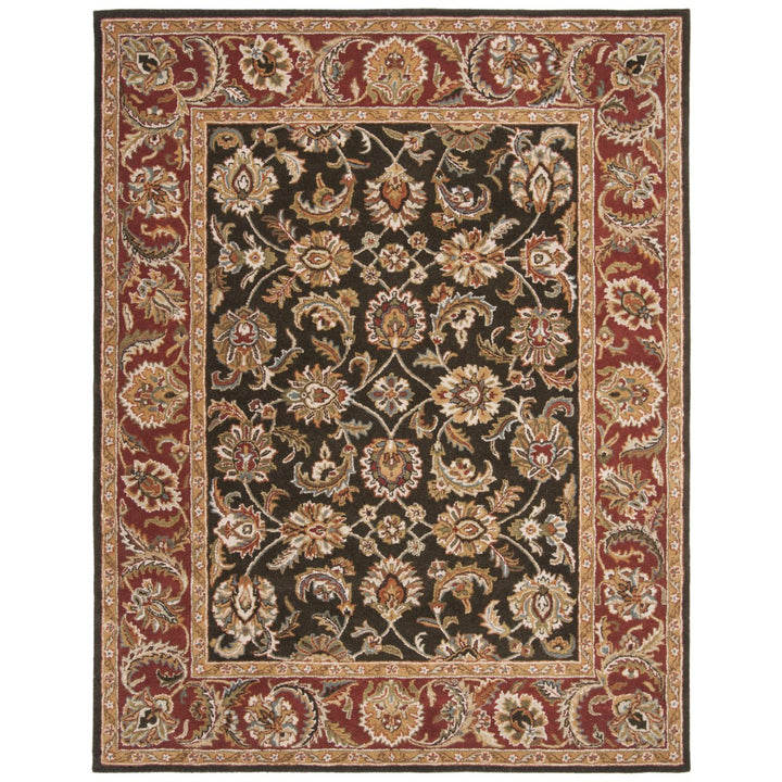 SAFAVIEH Classic CL758P Handmade Dark Olive / Red Rug Image 1