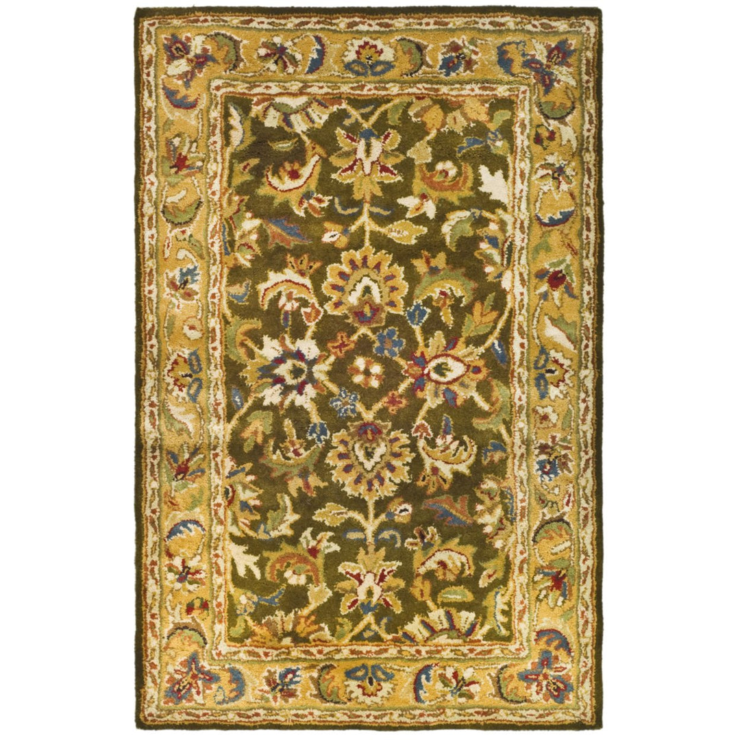 SAFAVIEH Classic CL758M Handmade Olive / Camel Rug Image 1