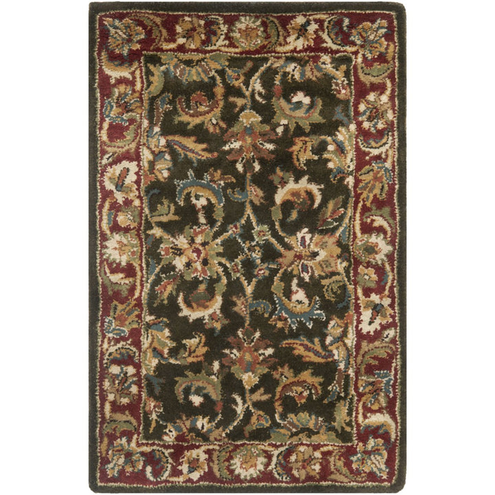 SAFAVIEH Classic CL758P Handmade Dark Olive / Red Rug Image 7