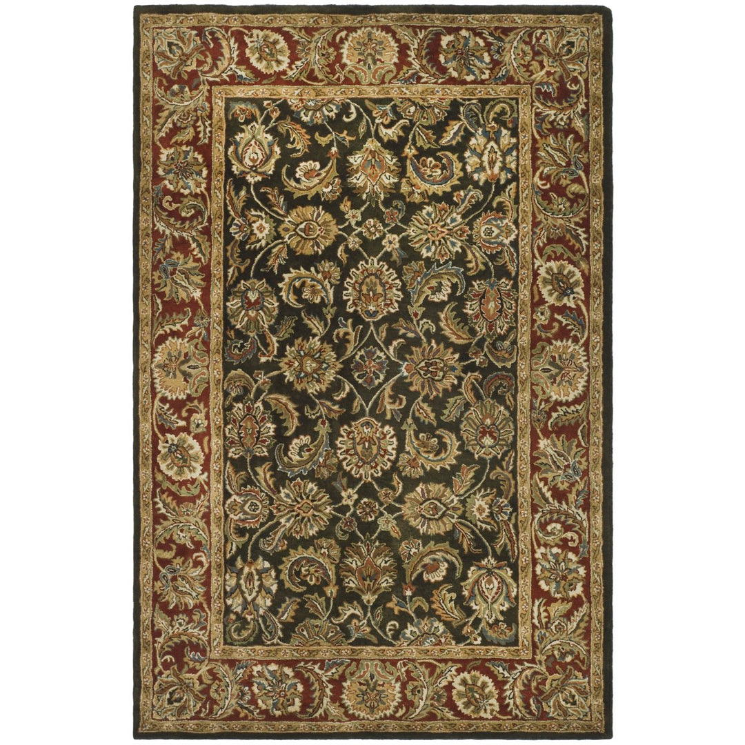 SAFAVIEH Classic CL758P Handmade Dark Olive / Red Rug Image 9