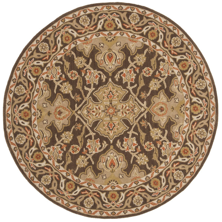 SAFAVIEH Classic CL931A Handmade Brown / Brown Rug Image 4