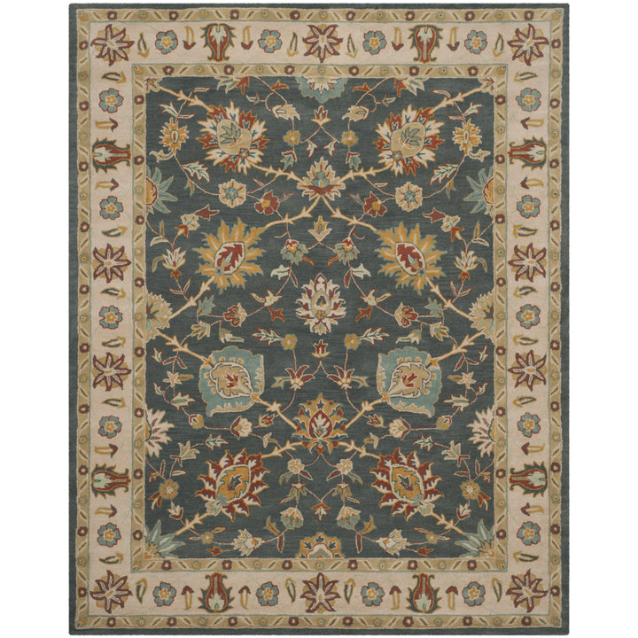 SAFAVIEH Classic CL934A Handmade Dark Grey / Ivory Rug Image 1