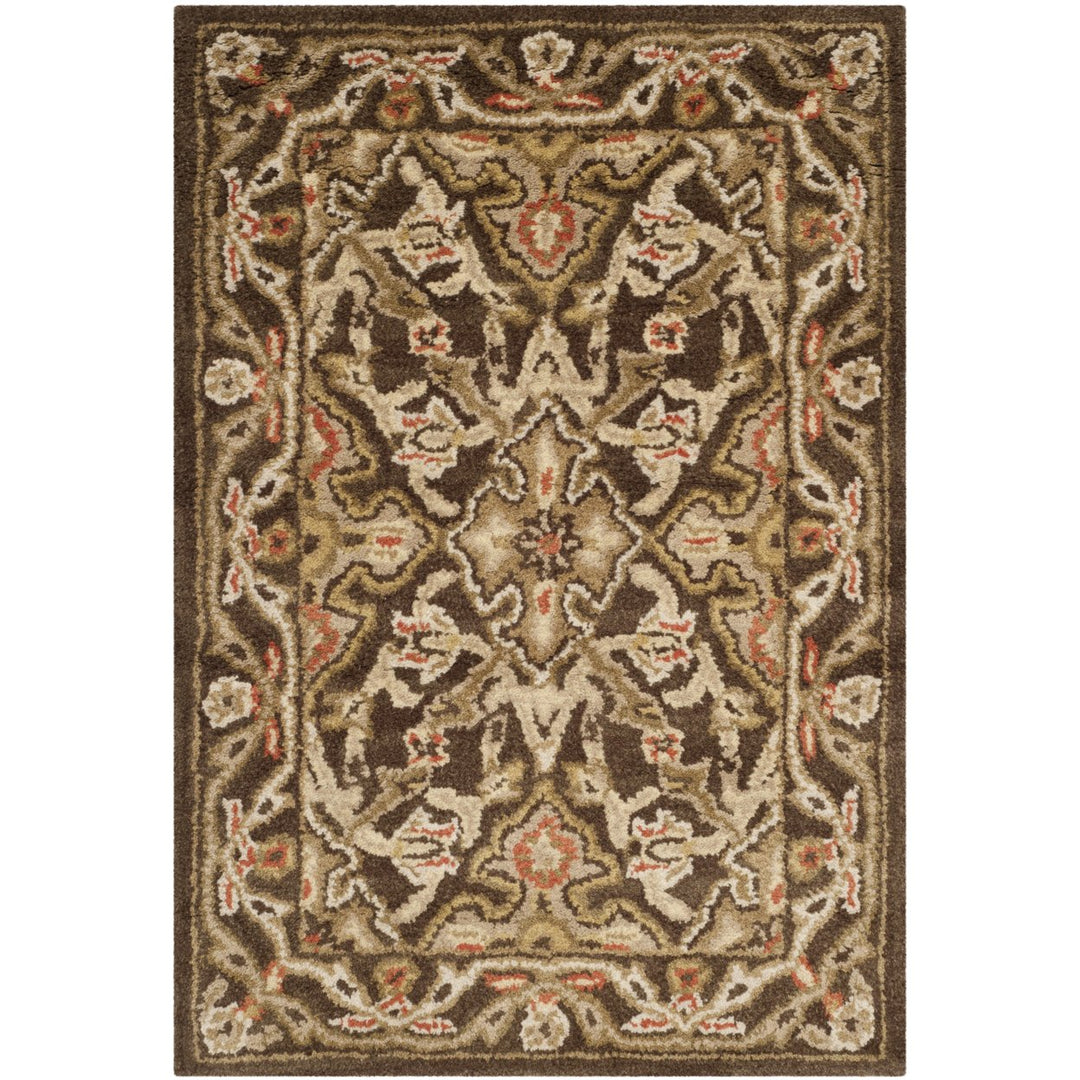 SAFAVIEH Classic CL931A Handmade Brown / Brown Rug Image 1