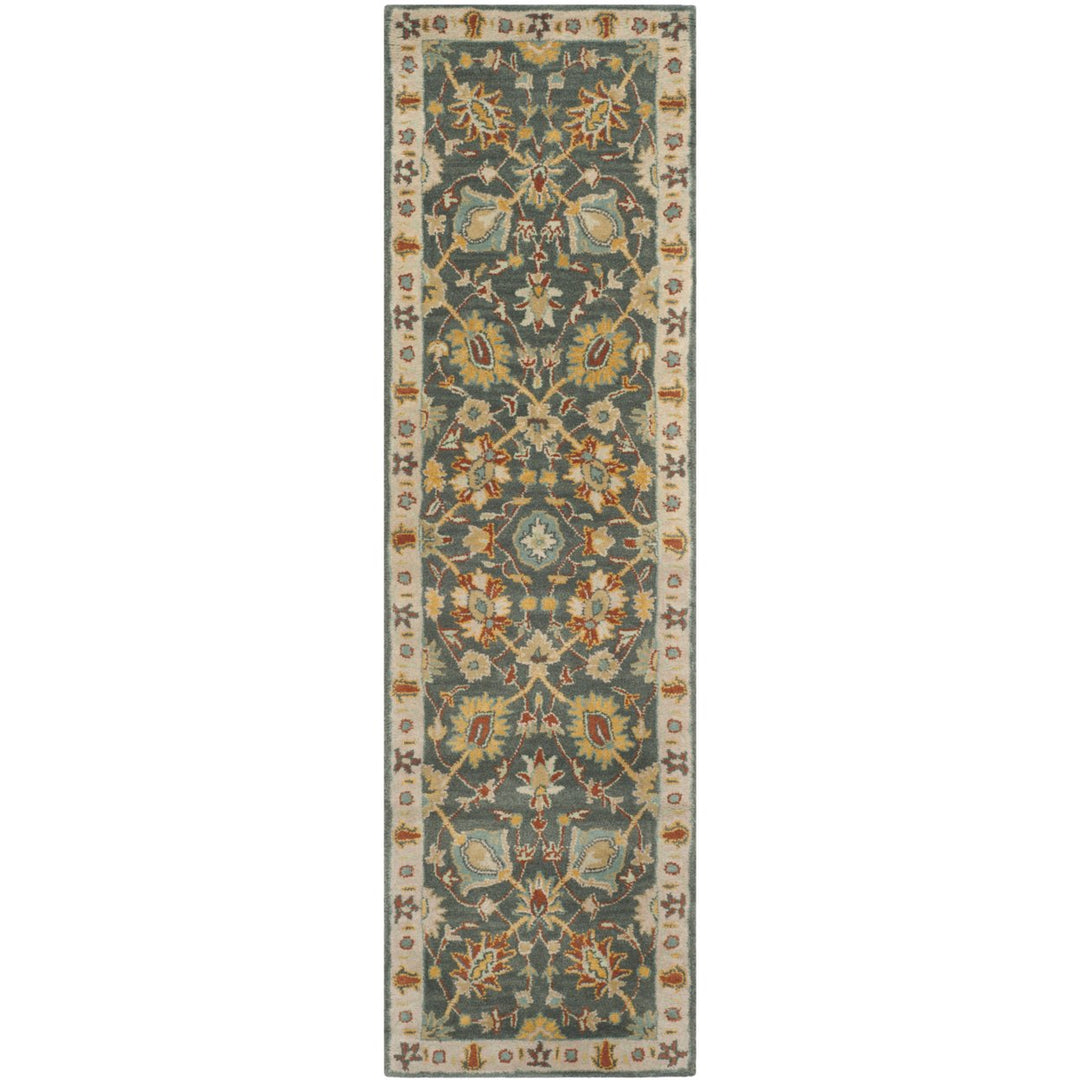 SAFAVIEH Classic CL934A Handmade Dark Grey / Ivory Rug Image 1