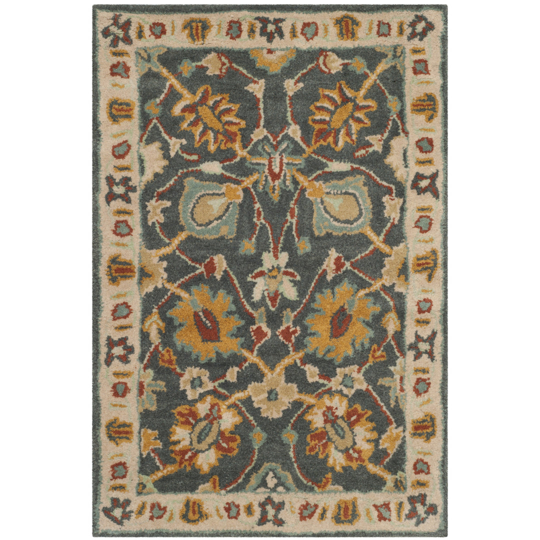 SAFAVIEH Classic CL934A Handmade Dark Grey / Ivory Rug Image 10