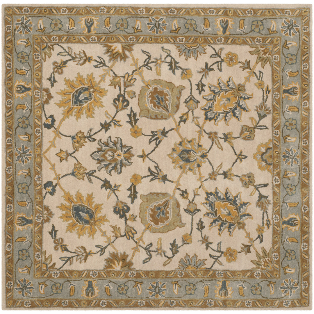 SAFAVIEH Classic CL934B Handmade Ivory / Light Blue Rug Image 7