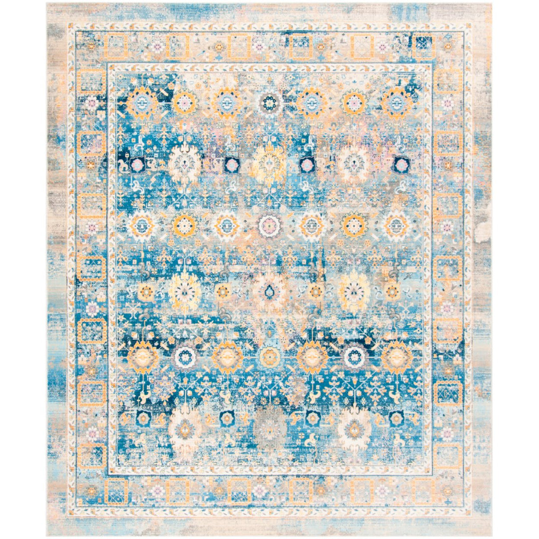 SAFAVIEH Claremont Collection CLR663C Blue / Gold Rug Image 1