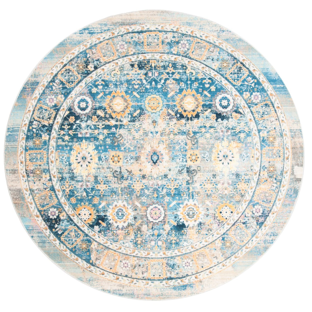 SAFAVIEH Claremont Collection CLR663C Blue / Gold Rug Image 4