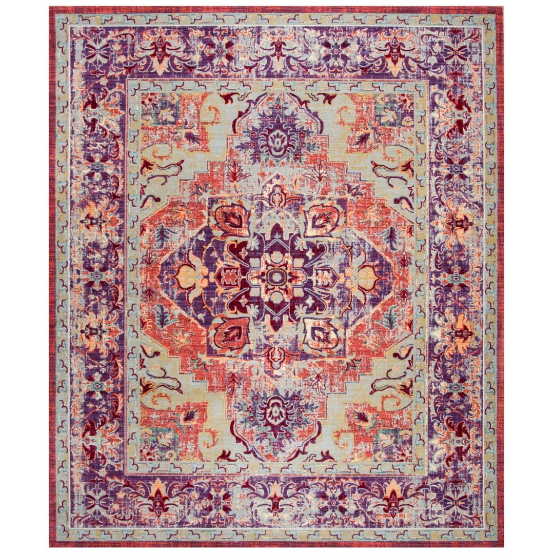 SAFAVIEH Claremont CLR664A Purple / Coral Rug Image 1