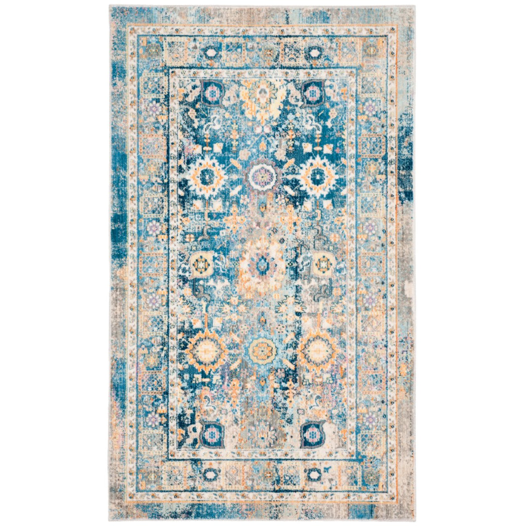 SAFAVIEH Claremont Collection CLR663C Blue / Gold Rug Image 8