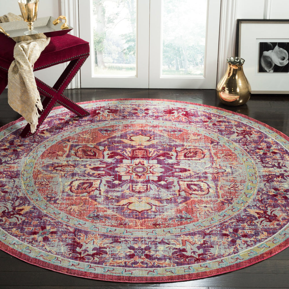 SAFAVIEH Claremont CLR664A Purple / Coral Rug Image 2