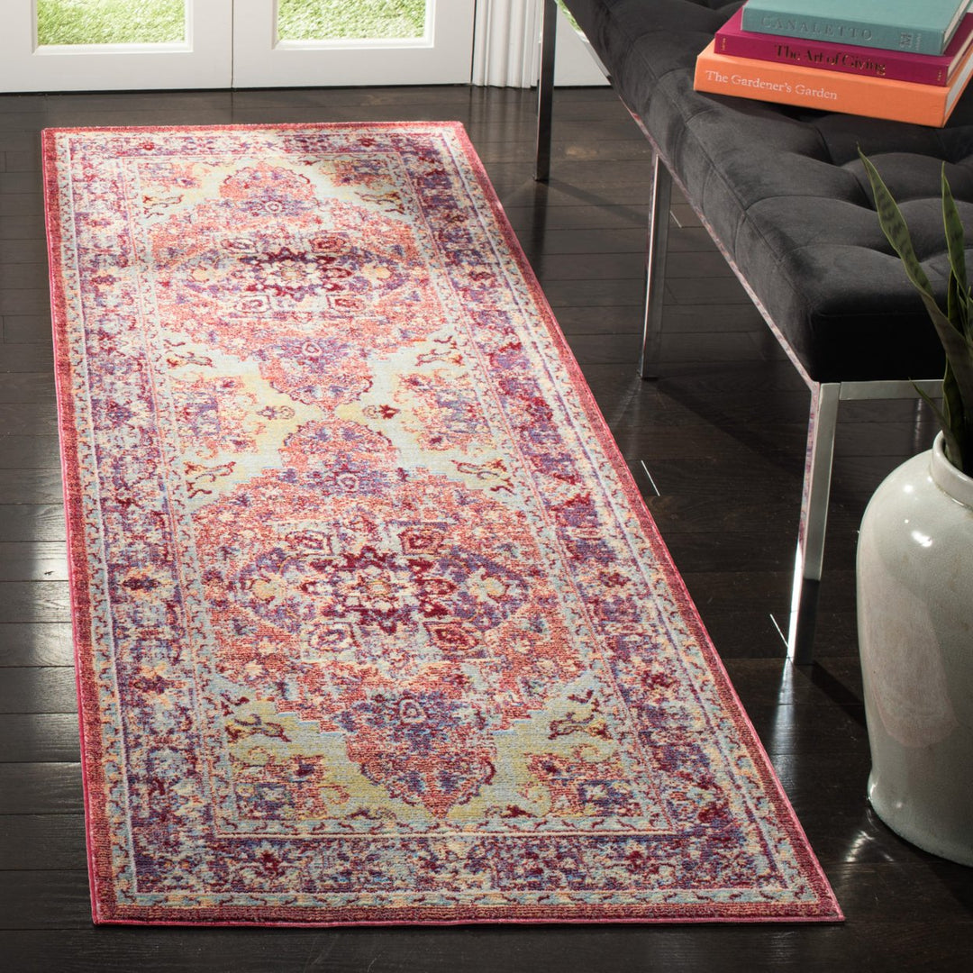 SAFAVIEH Claremont CLR664A Purple / Coral Rug Image 3