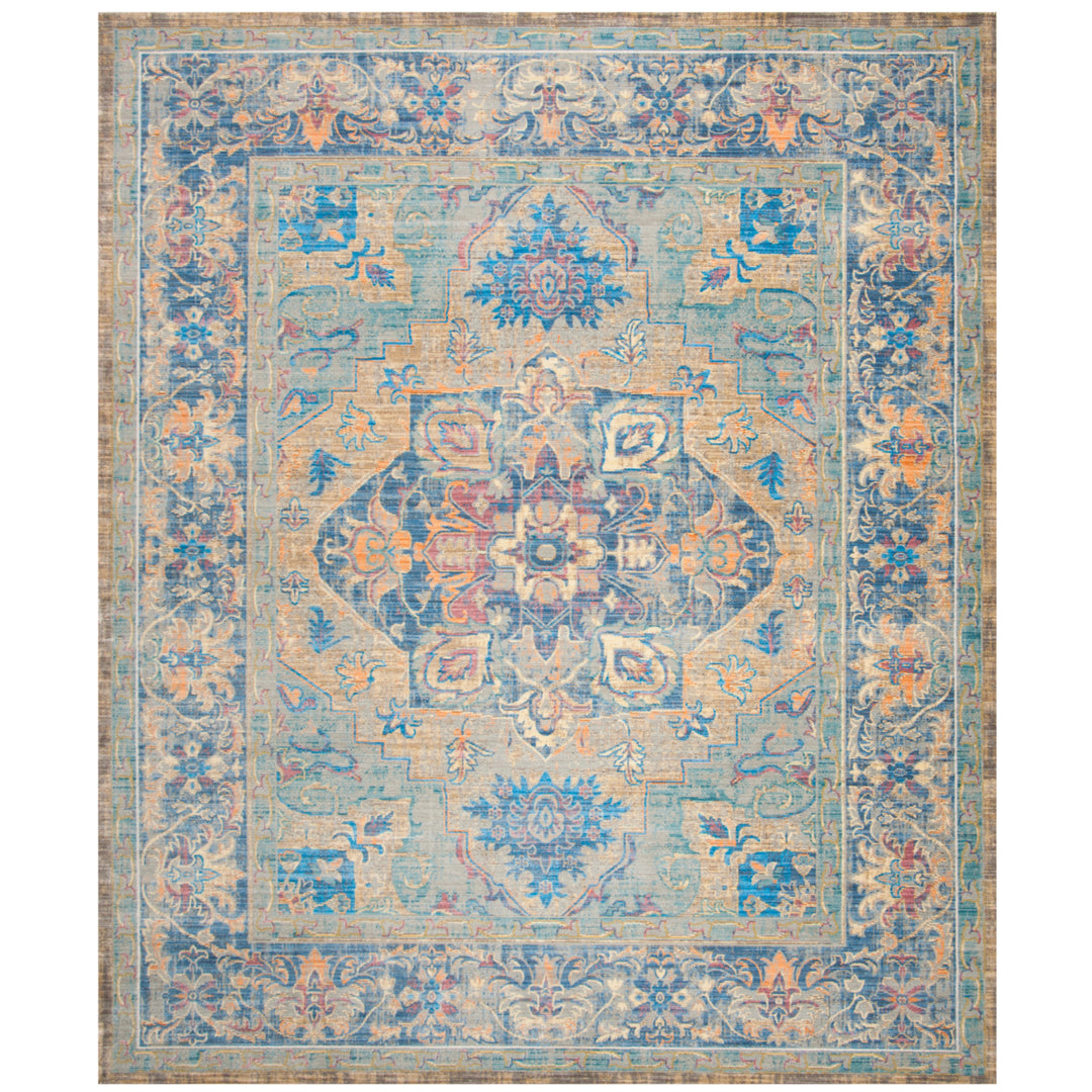 SAFAVIEH Claremont Collection CLR664C Blue / Gold Rug Image 1