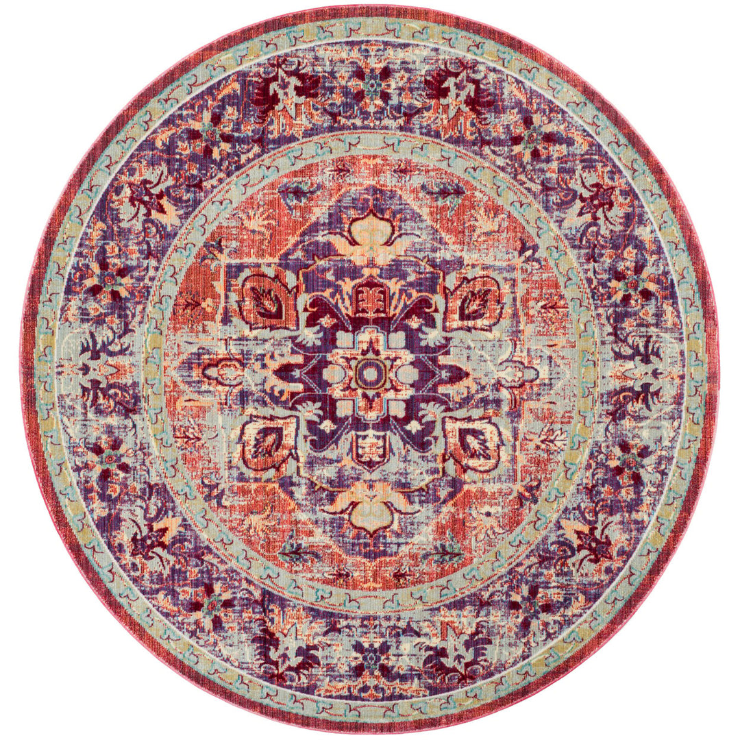 SAFAVIEH Claremont CLR664A Purple / Coral Rug Image 4