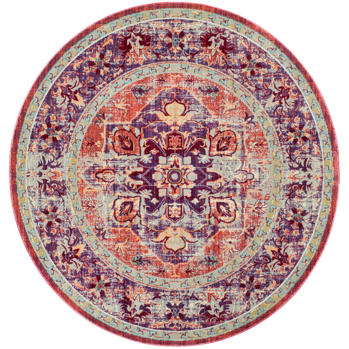 SAFAVIEH Claremont CLR664A Purple / Coral Rug Image 4