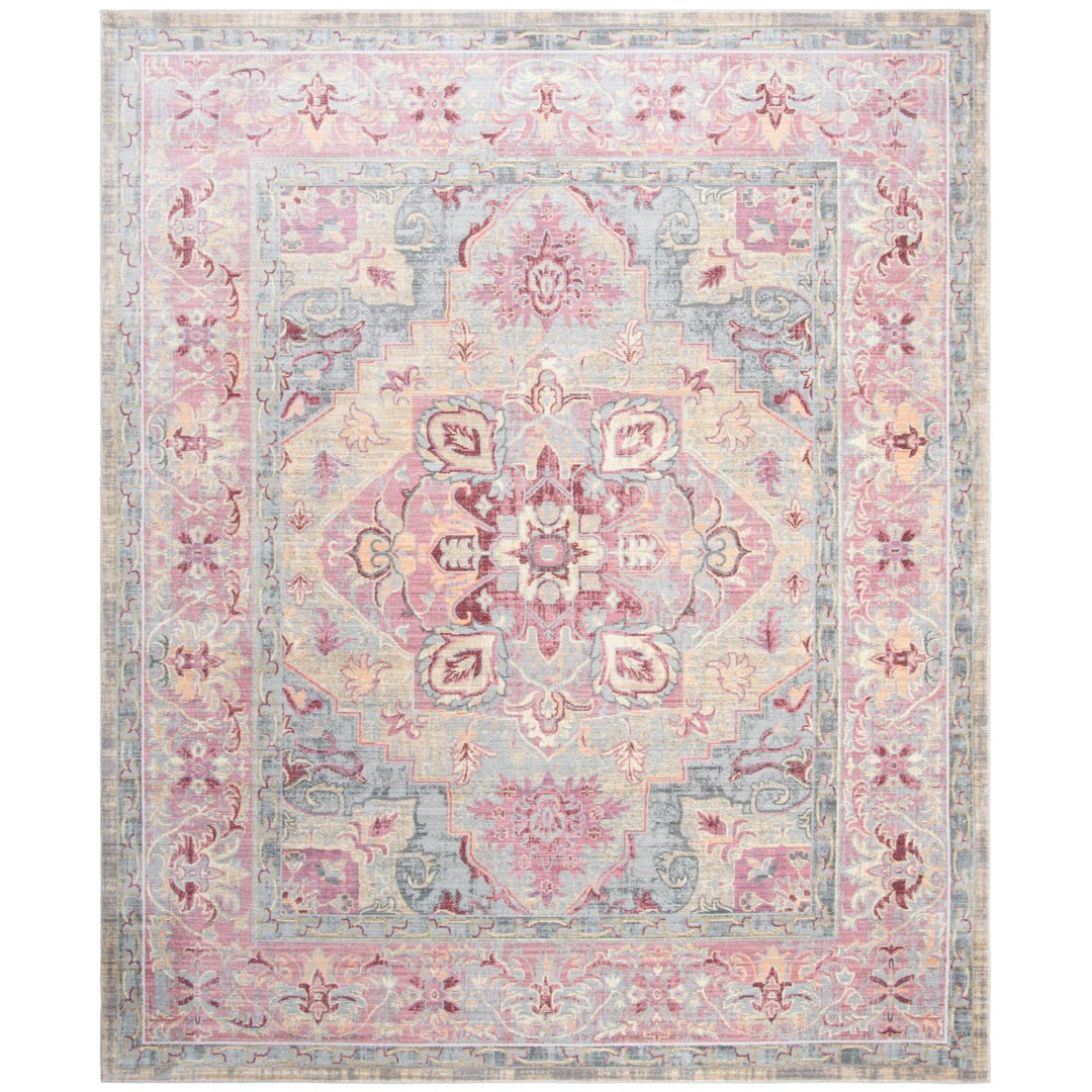 SAFAVIEH Claremont Collection CLR664D Grape / Blue Rug Image 1