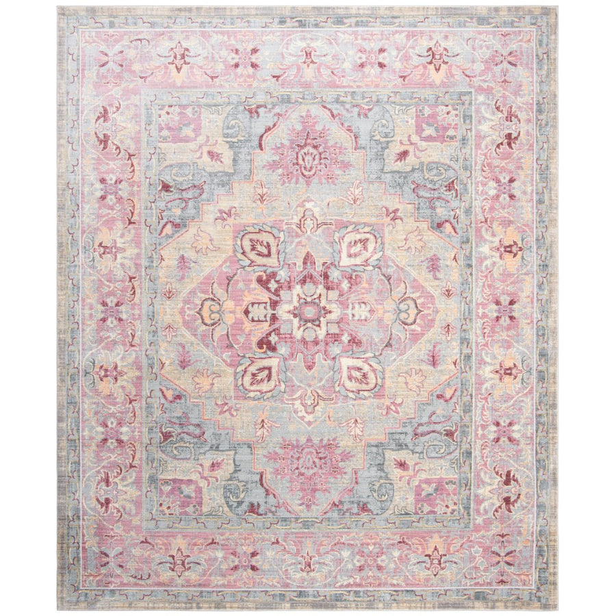 SAFAVIEH Claremont Collection CLR664D Grape / Blue Rug Image 1