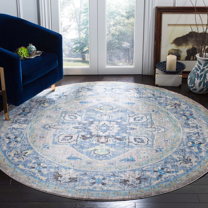 SAFAVIEH Claremont CLR664B Blue / Light Grey Rug Image 2