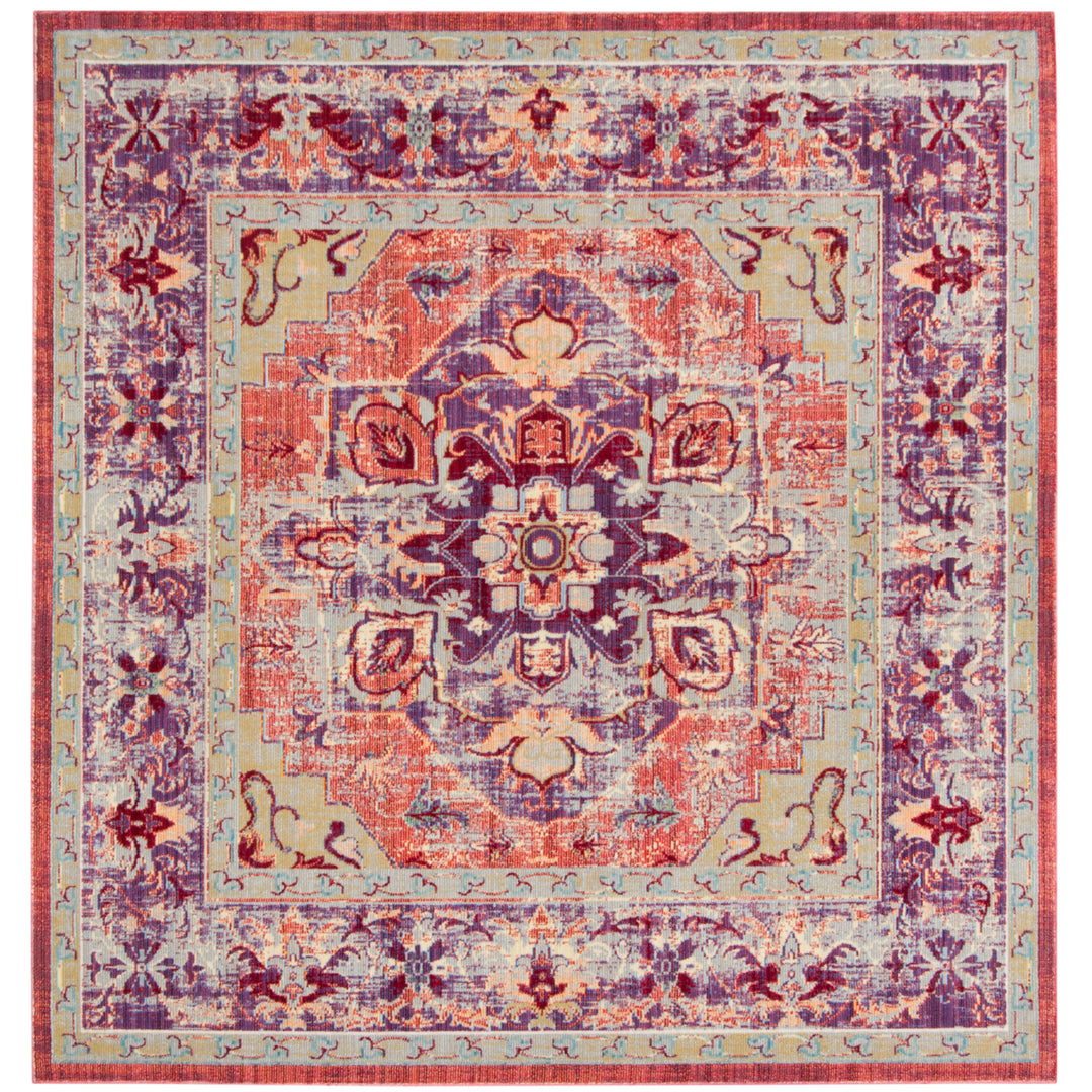 SAFAVIEH Claremont CLR664A Purple / Coral Rug Image 6